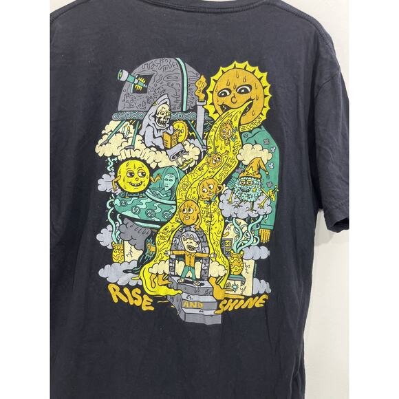 Streetwear Psychedelic Rise And Shine Tee L Normcore Alt Grunge Skater Y2K 90s - Picture 6 of 10